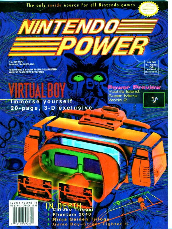 Nintendo Power Issue 075 (August 1995) cover